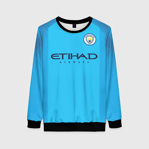 Женский свитшот FC Man City: De Bruyne Home 18-19 / 3D-Черный – фото 1