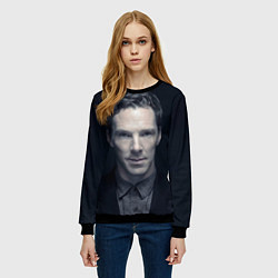 Свитшот женский Benedict Cumberbatch, цвет: 3D-черный — фото 2