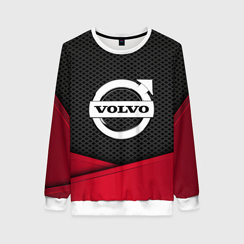 Женский свитшот Volvo: Grey Carbon / 3D-Белый – фото 1