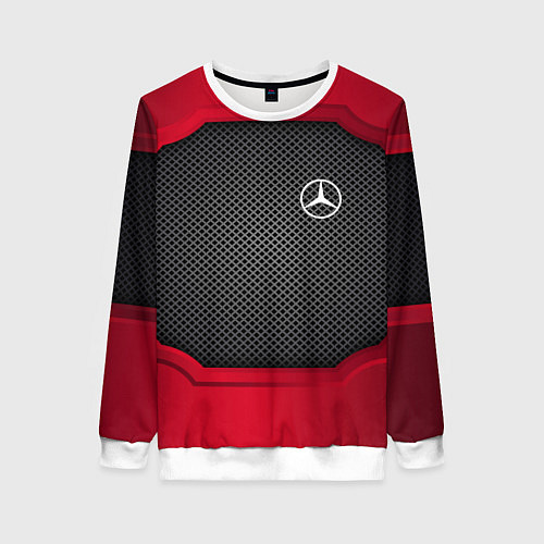Женский свитшот Mercedes Benz: Metal Sport / 3D-Белый – фото 1