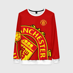 Свитшот женский FC Man United: Red Exclusive, цвет: 3D-белый