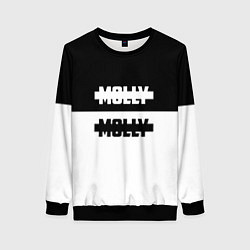 Свитшот женский Molly: Black & White, цвет: 3D-черный