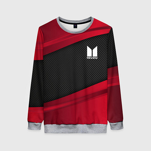 Женский свитшот Isuzu: Red Sport / 3D-Меланж – фото 1
