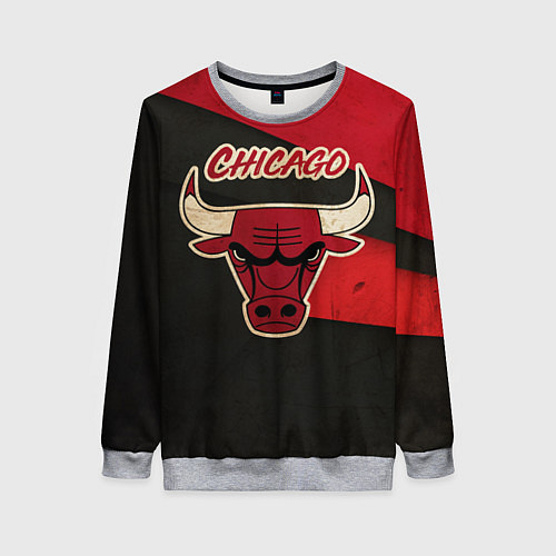 Женский свитшот Chicago Bulls: Old Style / 3D-Меланж – фото 1