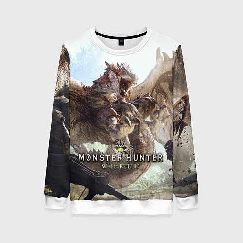 Женский свитшот Monster Hunter: World / 3D-Белый – фото 1