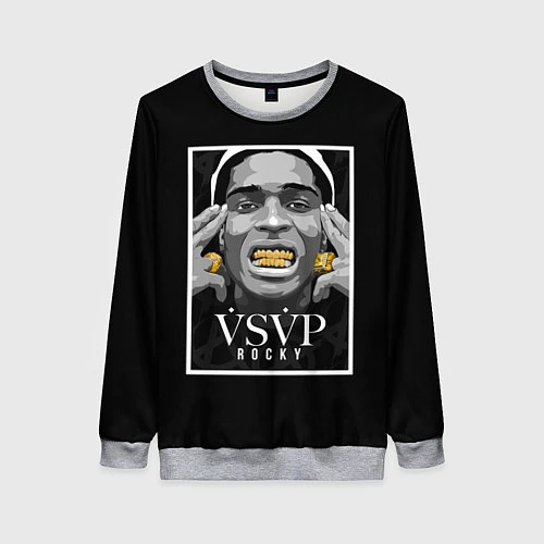 Женский свитшот ASAP Rocky: Gold Edition / 3D-Меланж – фото 1