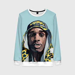 Свитшот женский ASAP Rocky: Far East, цвет: 3D-белый