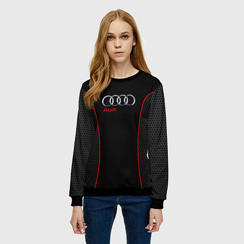 Женский свитшот Audi Style / 3D-Черный – фото 3