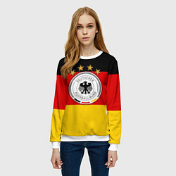 Свитшот женский Немецкий футбол, цвет: 3D-белый — фото 2