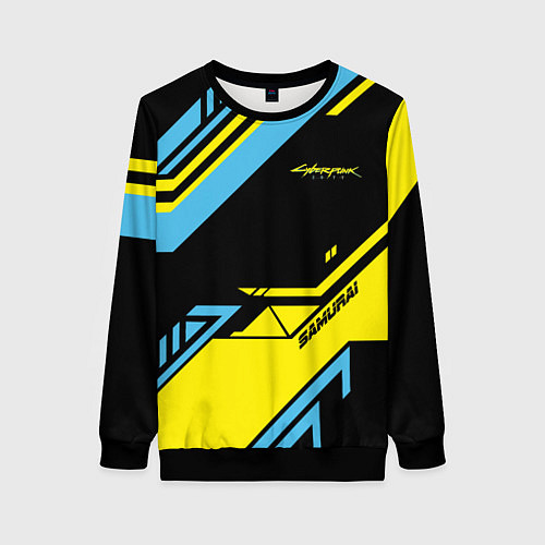 Женский свитшот Cyberpunk 2077: Samurai / 3D-Черный – фото 1