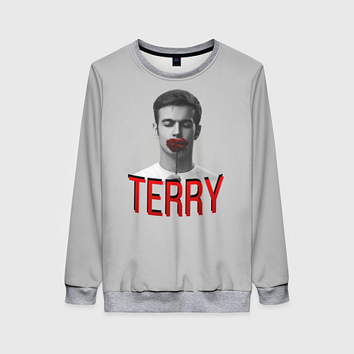 Женский свитшот Terry Face / 3D-Меланж – фото 1