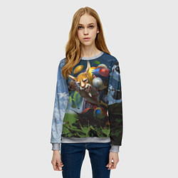 Свитшот женский Brewmaster Battle, цвет: 3D-меланж — фото 2