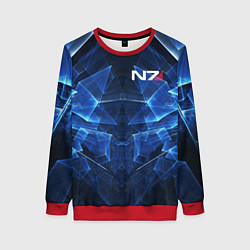 Свитшот женский Mass Effect: Blue Armor N7, цвет: 3D-красный