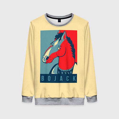 Женский свитшот BoJack Obey / 3D-Меланж – фото 1