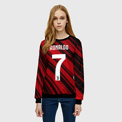 Свитшот женский Ronaldo 7: Red Sport, цвет: 3D-черный — фото 2