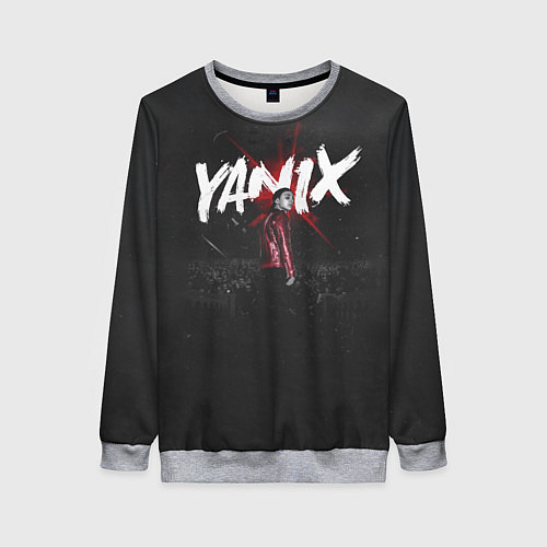 Женский свитшот YANIX: Black Side / 3D-Меланж – фото 1