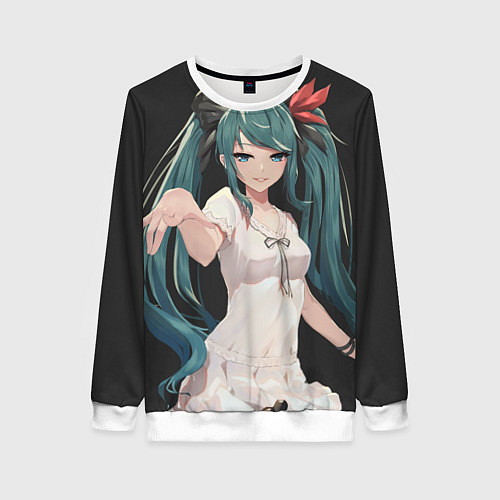 Женский свитшот Hatsune Miku / 3D-Белый – фото 1
