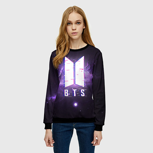 Женский свитшот BTS: Violet Space / 3D-Черный – фото 3