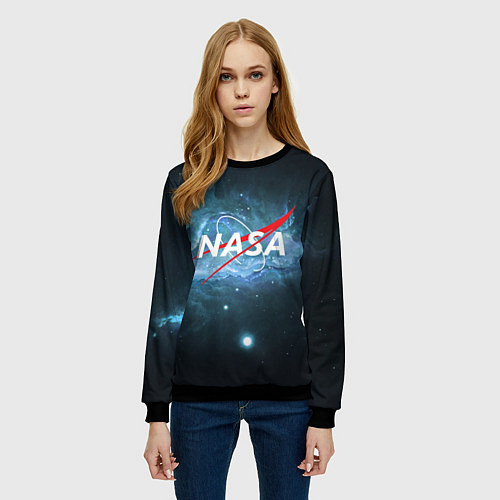 Женский свитшот NASA: Space Light / 3D-Черный – фото 3