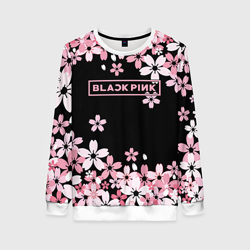 Женский свитшот Black Pink: Pink Sakura / 3D-Белый – фото 1