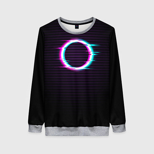 Женский свитшот Глич-кольцо / 3D-Меланж – фото 1
