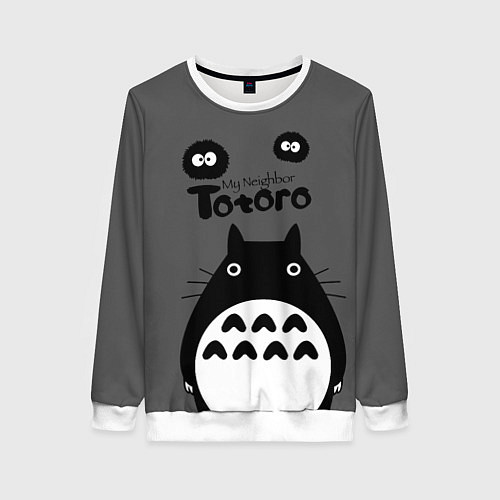 Женский свитшот Тоторо рядом / 3D-Белый – фото 1