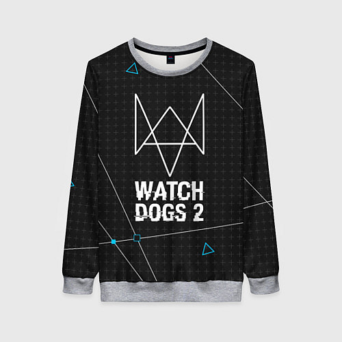 Женский свитшот Watch Dogs 2: Tech Geometry / 3D-Меланж – фото 1