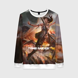 Свитшот женский Tomb Raider, цвет: 3D-белый