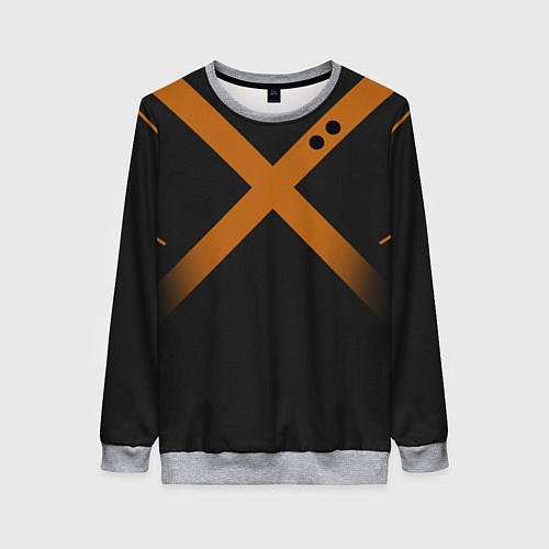 Женский свитшот KATSUKI BAKUGOU полосы / 3D-Меланж – фото 1