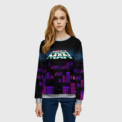 Свитшот женский Megaman city, цвет: 3D-меланж — фото 2