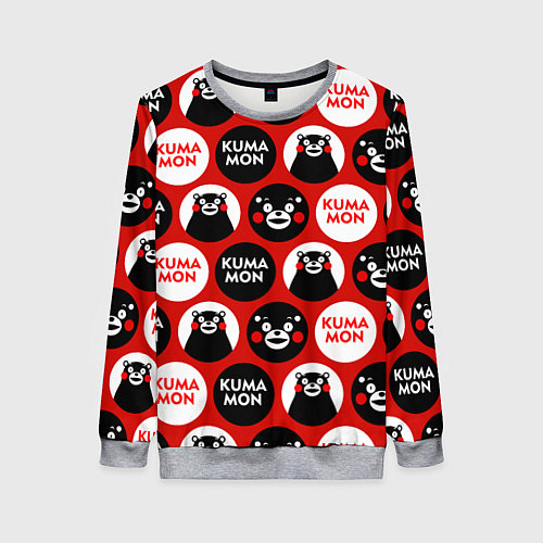 Женский свитшот Kumamon Pattern / 3D-Меланж – фото 1