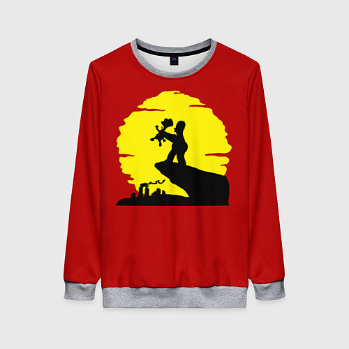 Женский свитшот Гомер и барт / 3D-Меланж – фото 1