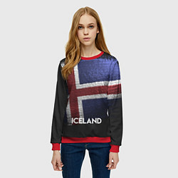 Свитшот женский Iceland Style, цвет: 3D-красный — фото 2