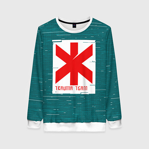 Женский свитшот Cyberpunk: Trauma Team / 3D-Белый – фото 1