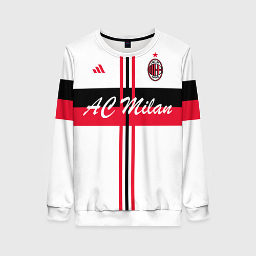 Женский свитшот AC Milan: White Form / 3D-Белый – фото 1