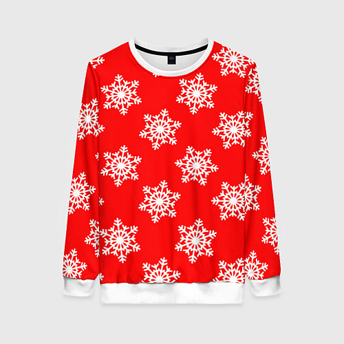 Женский свитшот Красный снег / 3D-Белый – фото 1