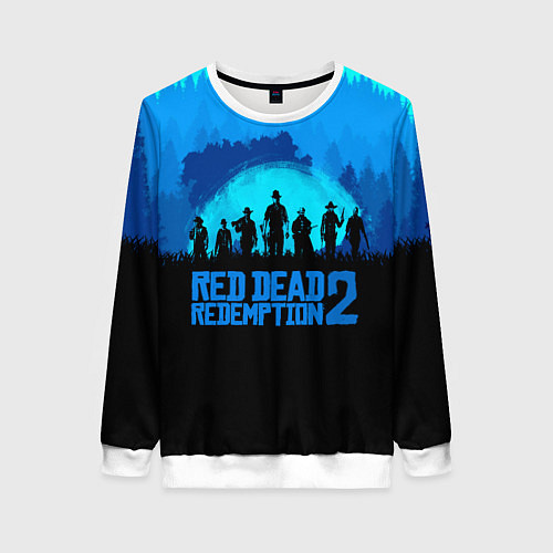 Женский свитшот RDR 2: Blue Style / 3D-Белый – фото 1