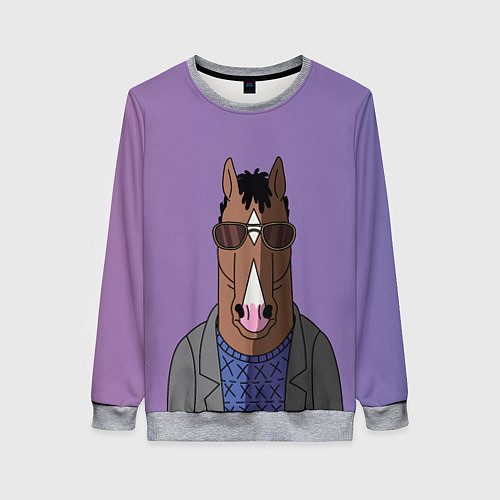 Женский свитшот Конь БоДжек / 3D-Меланж – фото 1
