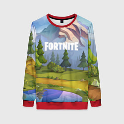 Свитшот женский Fortnite: Forest View, цвет: 3D-красный