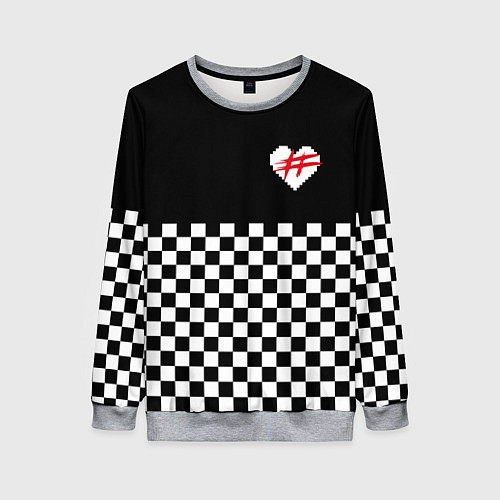 Женский свитшот ФРЕНДЗОНА: ЧБ / 3D-Меланж – фото 1