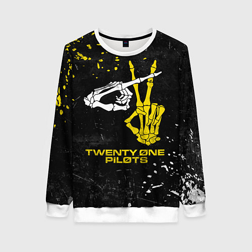 Женский свитшот TOP: Skeleton Clique / 3D-Белый – фото 1