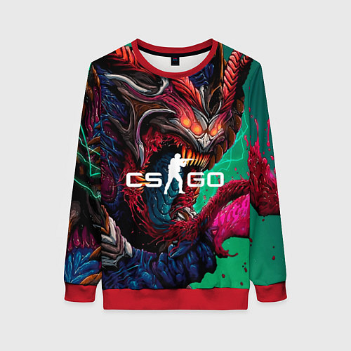 Женский свитшот CS GO hyper beast skin / 3D-Красный – фото 1