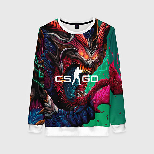 Женский свитшот CS GO hyper beast skin / 3D-Белый – фото 1