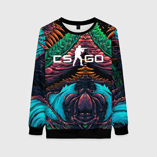 Женский свитшот CS GO hyper beast skin / 3D-Черный – фото 1