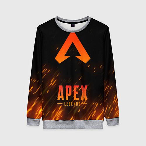 Женский свитшот Apex Legends: Orange Flame / 3D-Меланж – фото 1