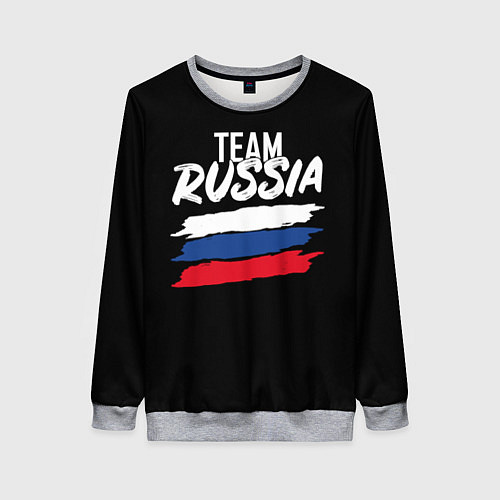 Женский свитшот Team Russia / 3D-Меланж – фото 1
