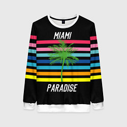 Свитшот женский Miami Paradise, цвет: 3D-белый