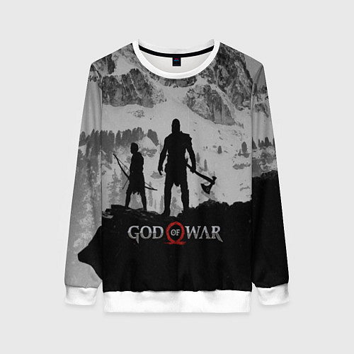 Женский свитшот God of War: Grey Day / 3D-Белый – фото 1