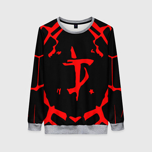 Женский свитшот DOOM: Red Slayer / 3D-Меланж – фото 1