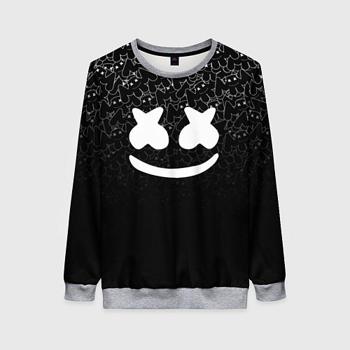 Женский свитшот Marshmello Black / 3D-Меланж – фото 1